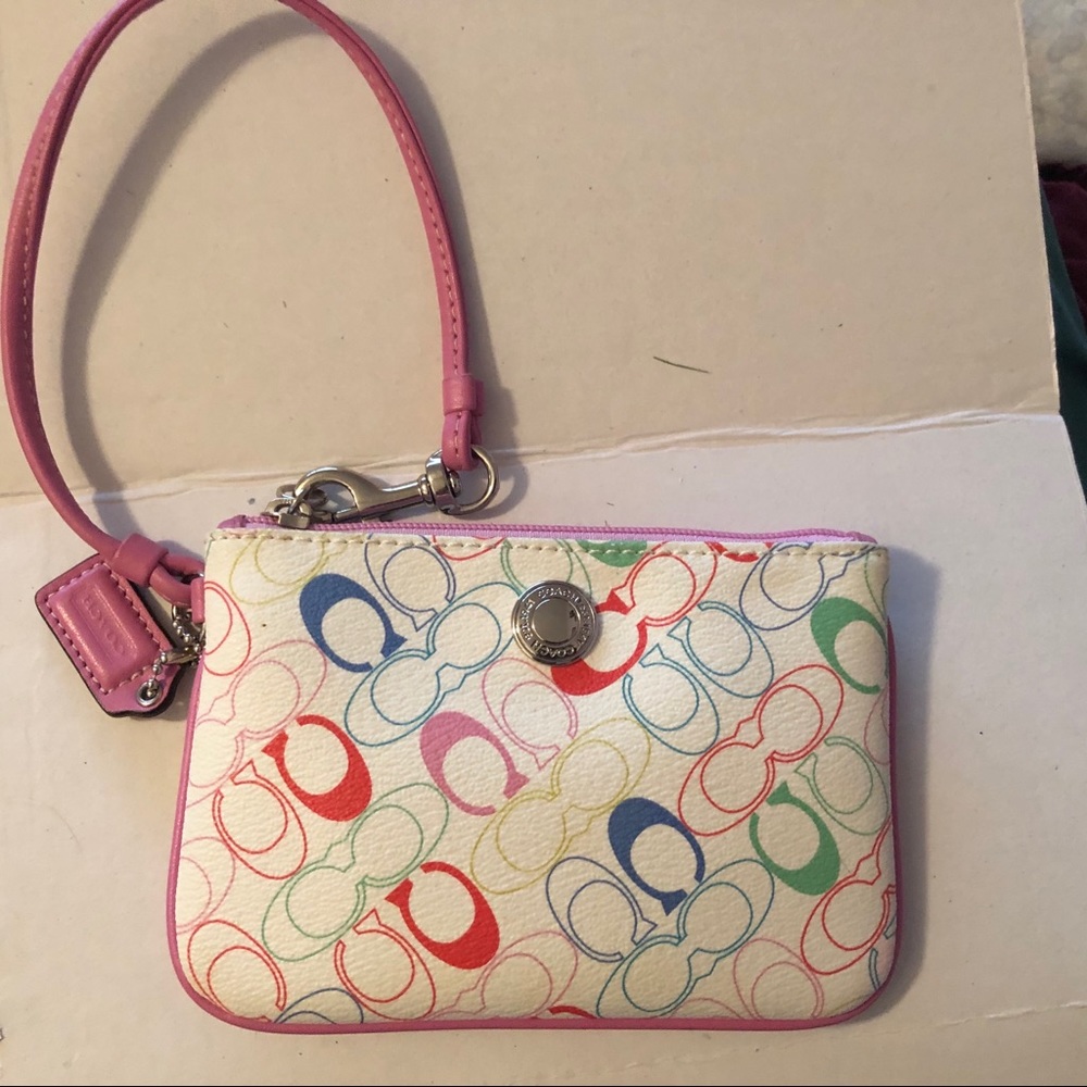 Coach zippered wristlet